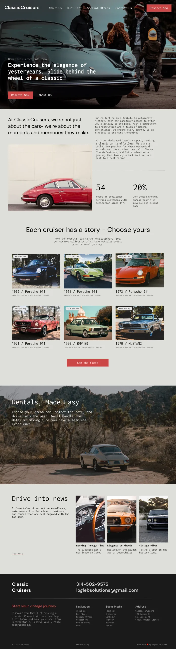 Car Rental Web Design